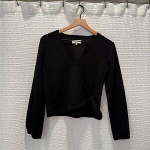 Madewell Black Texture & Thread Top